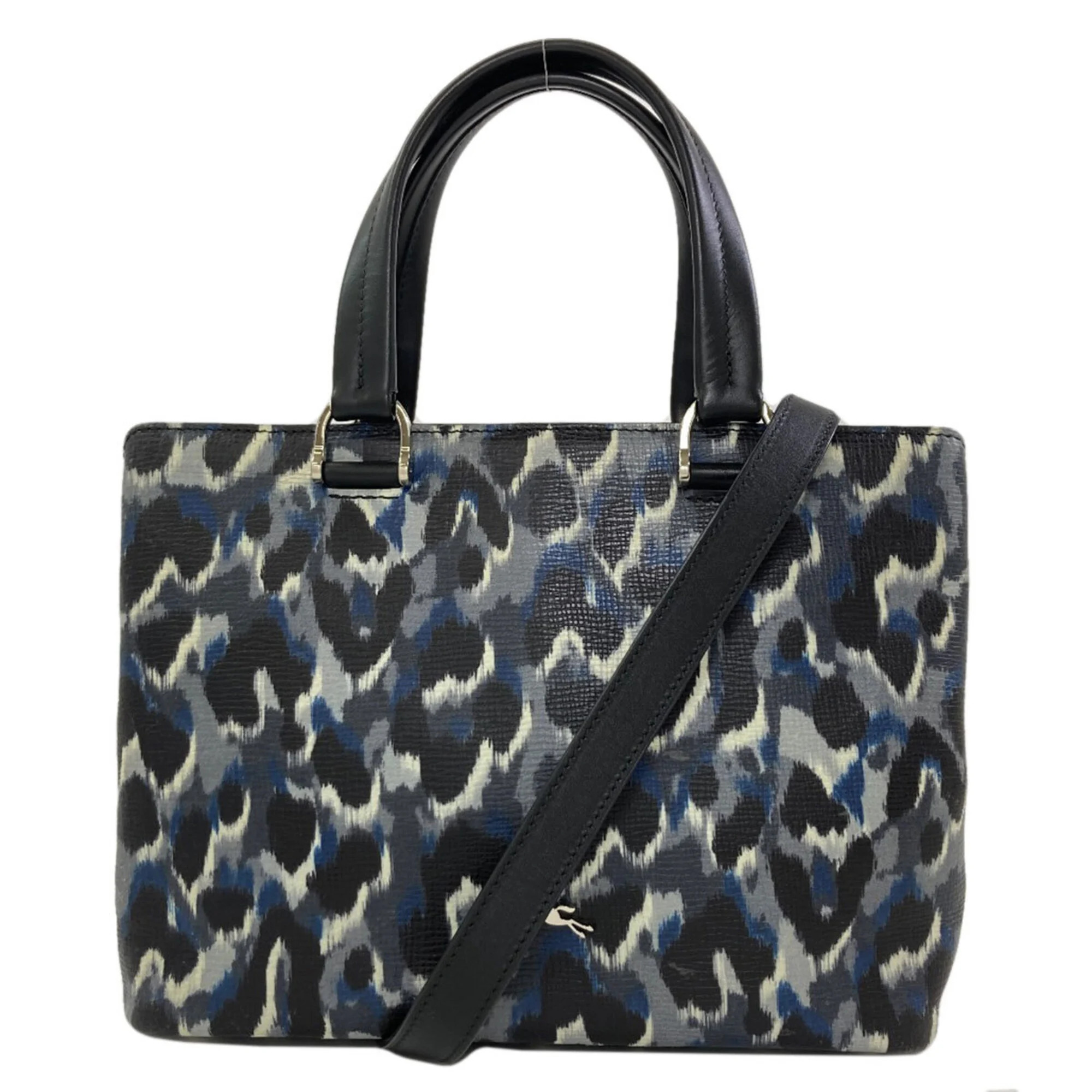 Longchamp Leopard Print 2-Way Leather Handbag For Women